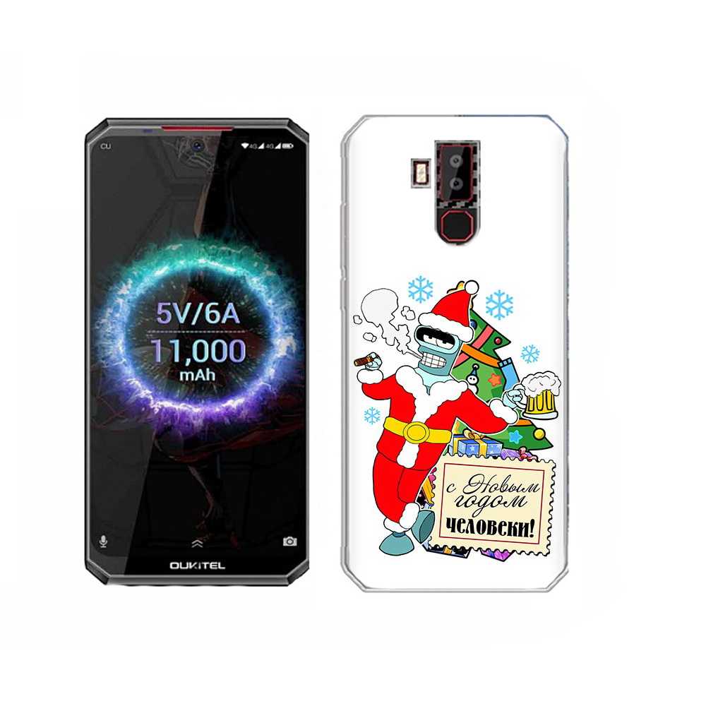 

Чехол MyPads Tocco для Oukitel K13 Pro С новым годом человеки, Прозрачный, Tocco