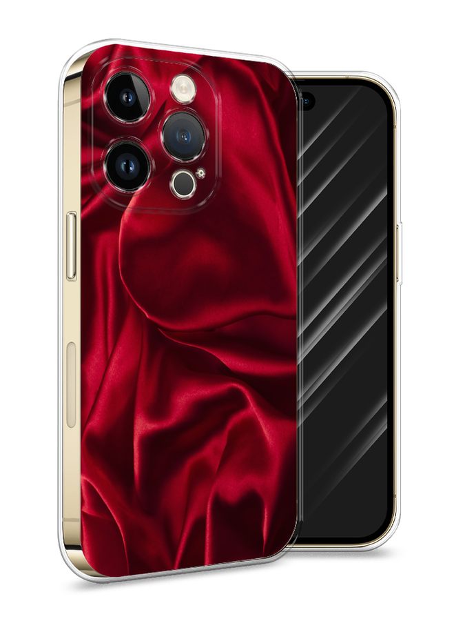 

Силиконовый чехол Awog "Текстура красный шелк" для Apple iPhone 14 Pro, 15250-3