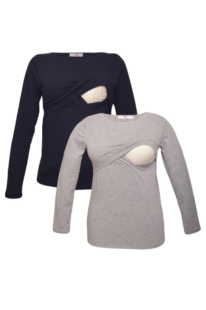

Комплект лонгсливов для беременных Luvmabelly 58930 синий S, 58930