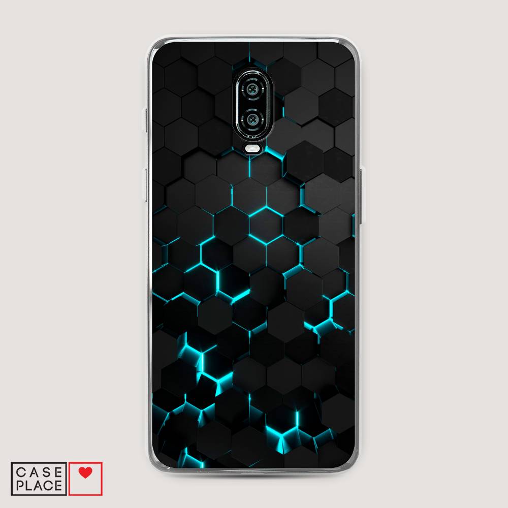 

Чехол Awog "Соты бирюзовые" для Oneplus 6T, 150650-3