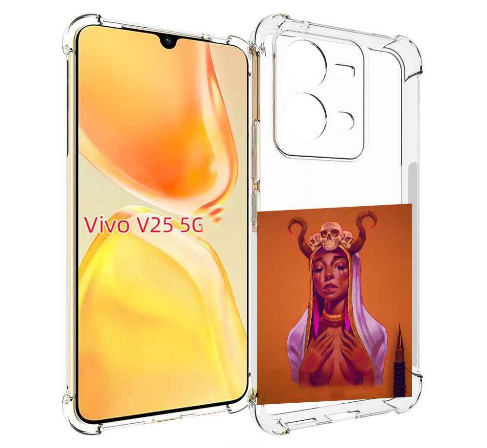 

Чехол MyPads античная-девушка для Vivo V25 5G / V25e, Прозрачный, Tocco