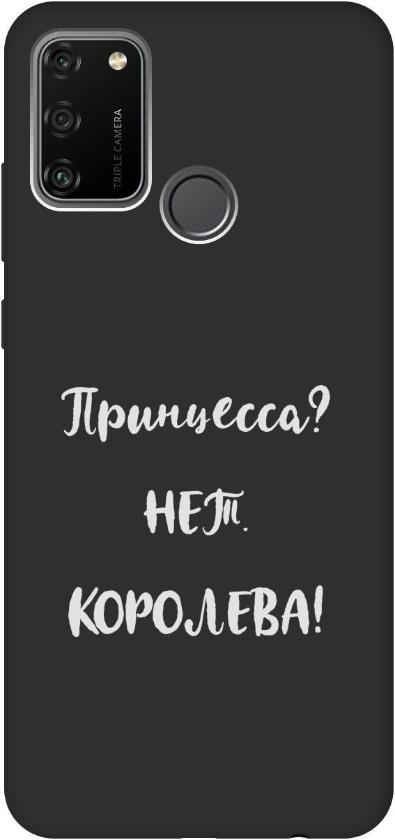 

Матовый Soft Touch силиконовый чехол на Honor 9A с принтом "Princes W" черный, Черный;серый, 8369