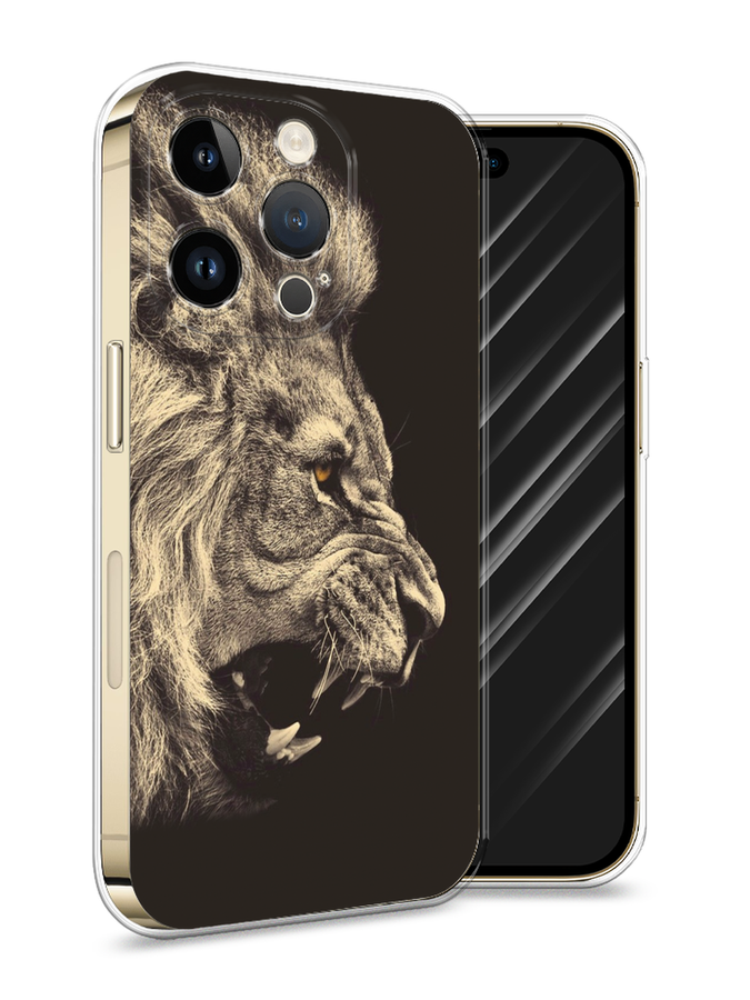 

Силиконовый чехол Awog "Львиный рык 2" для Apple iPhone 14 Pro, Разноцветный, 15250-1