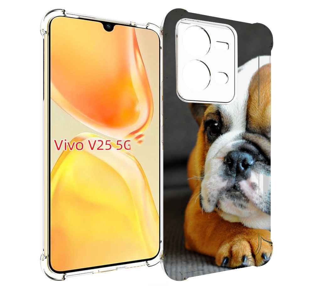 

Чехол MyPads англиискии бульдор для Vivo V25 5G / V25e, Прозрачный, Tocco