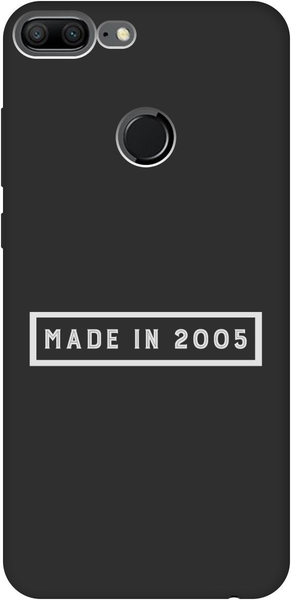 

Матовый чехол на Honor 9 Lite с принтом "2005 W" черный, Черный;белый, 8368