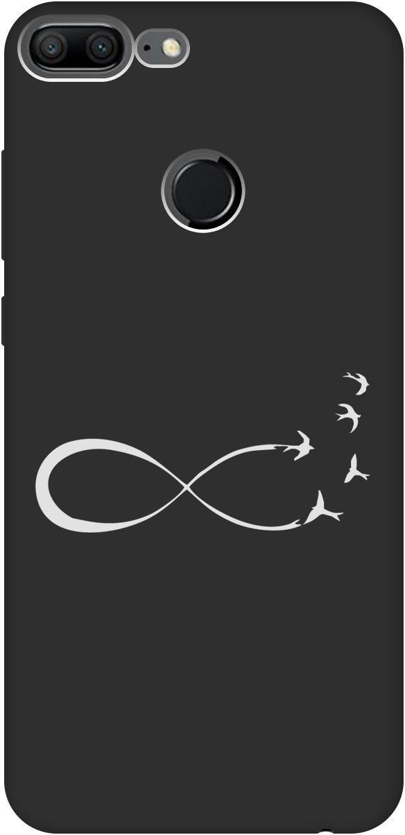 

Матовый чехол на Honor 9 Lite с принтом "Infinity W" черный, Черный;серебристый, 8368