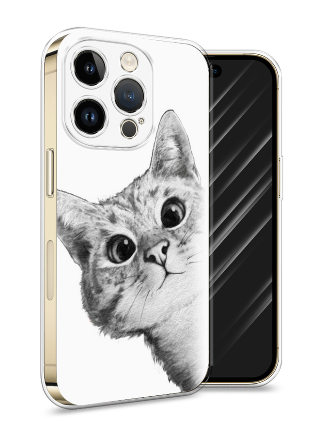 

Силиконовый чехол Awog "Кот рисунок черно-белый" для Apple iPhone 14 Pro, 15250-1
