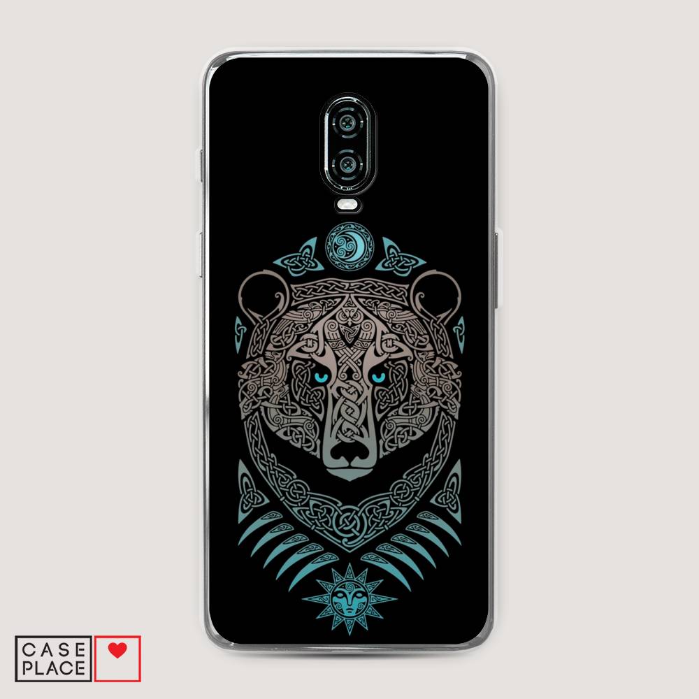 

Чехол Awog на Oneplus 6T / ВанПлас 6T "Кельтский медведь", Черный;серый, 150650-2