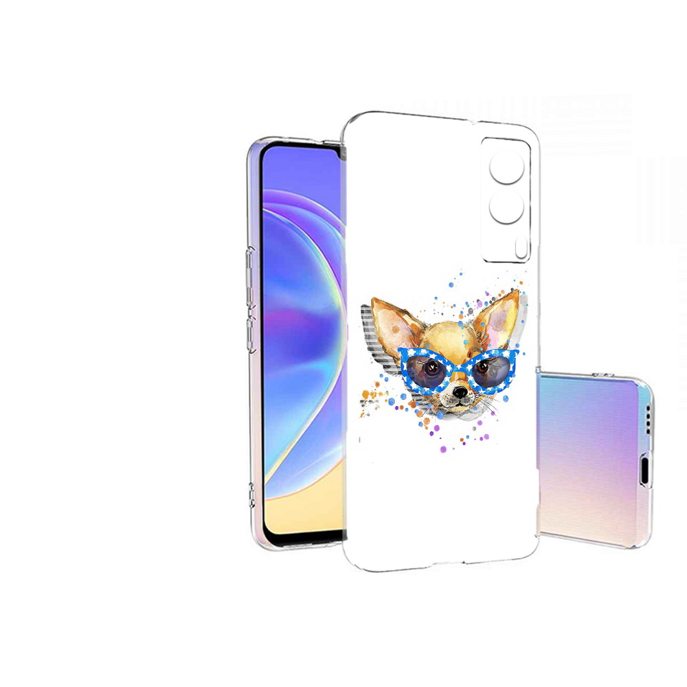 

Чехол MyPads Tocco для Vivo V21E чихуа-хуа в очках (PT161736.380.691), Прозрачный, Tocco