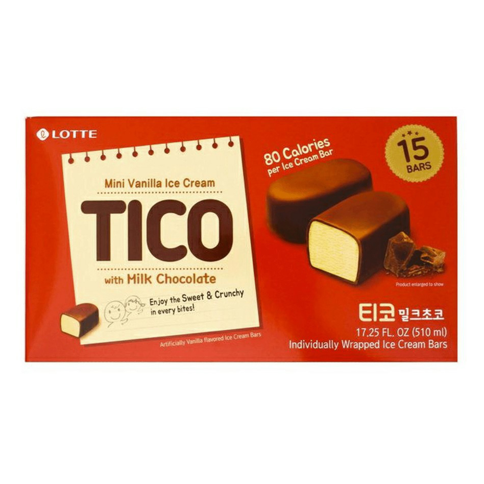 Десерт Lotte Tico Mini Choco Ice Cream ванильный в шоколадной глазури БЗМЖ 566 г