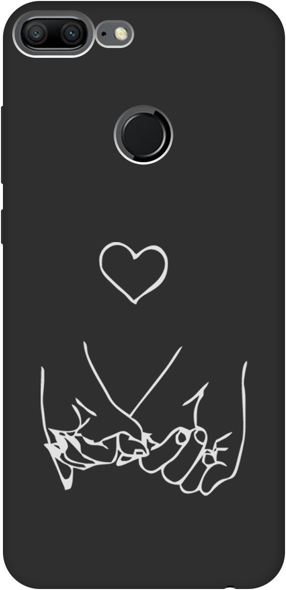 

Матовый чехол на Honor 9 Lite с принтом "Lovers Hands W" черный, 8368