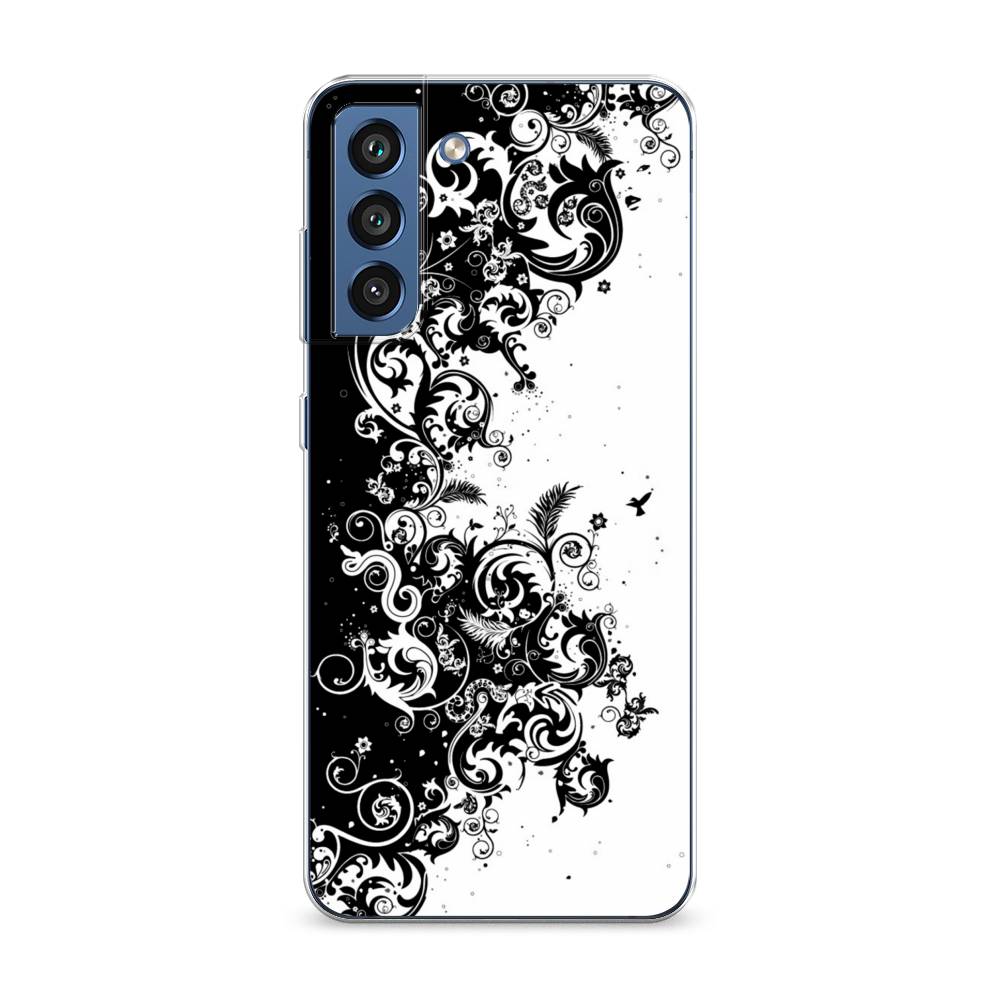 

Чехол на Samsung Galaxy S21 FE 5G "Черно белый узор", Белый;черный;серый, 2103050-3