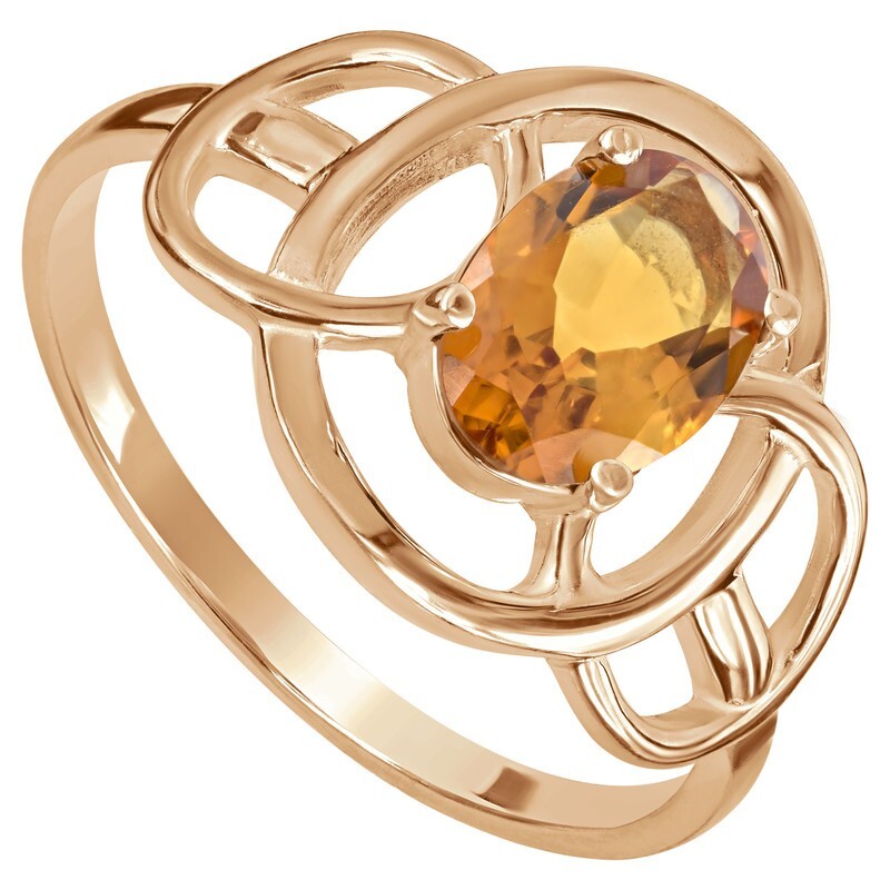 

Кольцо из серебра с цитрином р., LAZURIT-ONLINE 849903, 849903