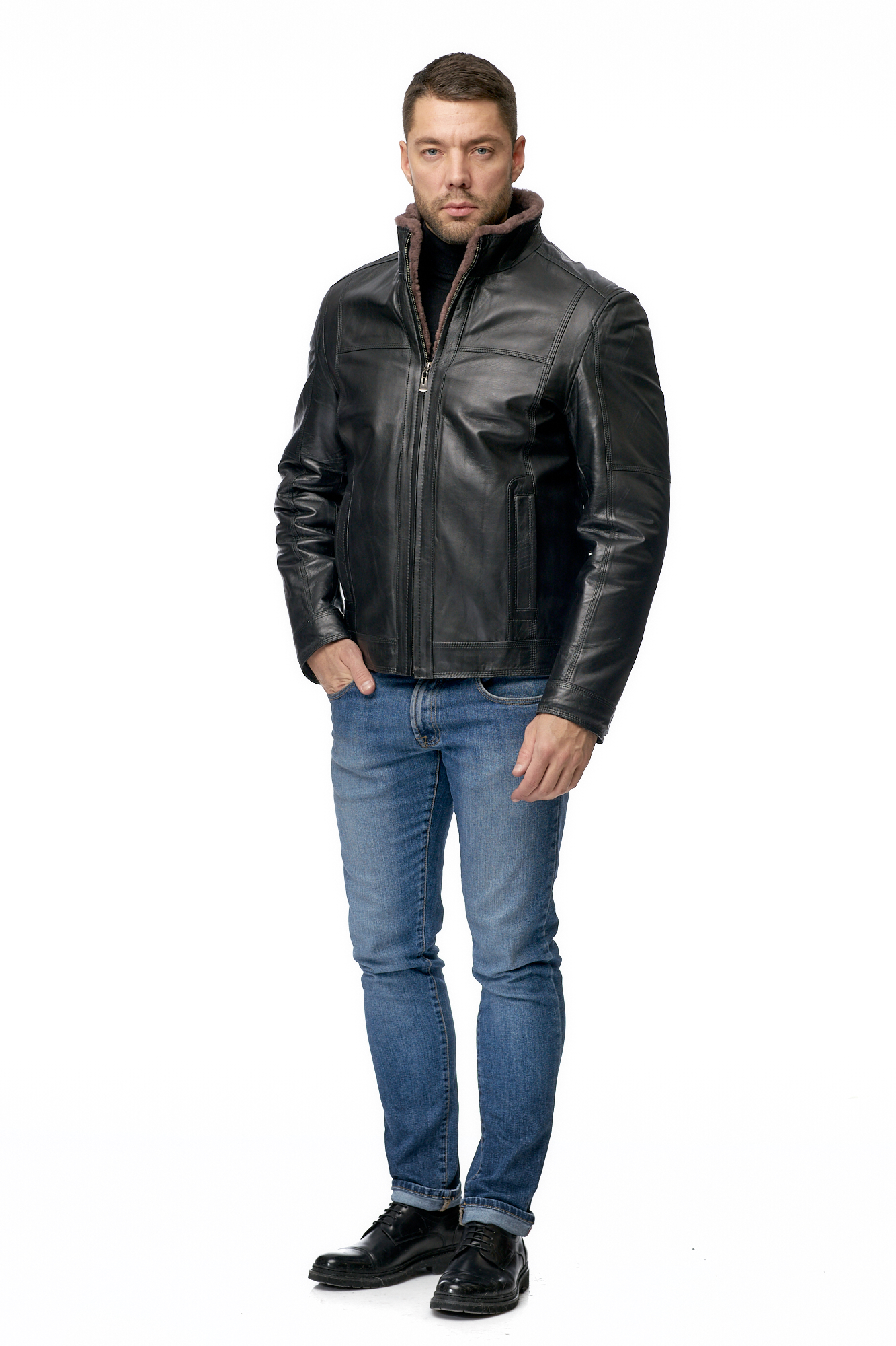 

Дубленка мужская МОСМЕХА 8011083 черная 48 RU, 8011083