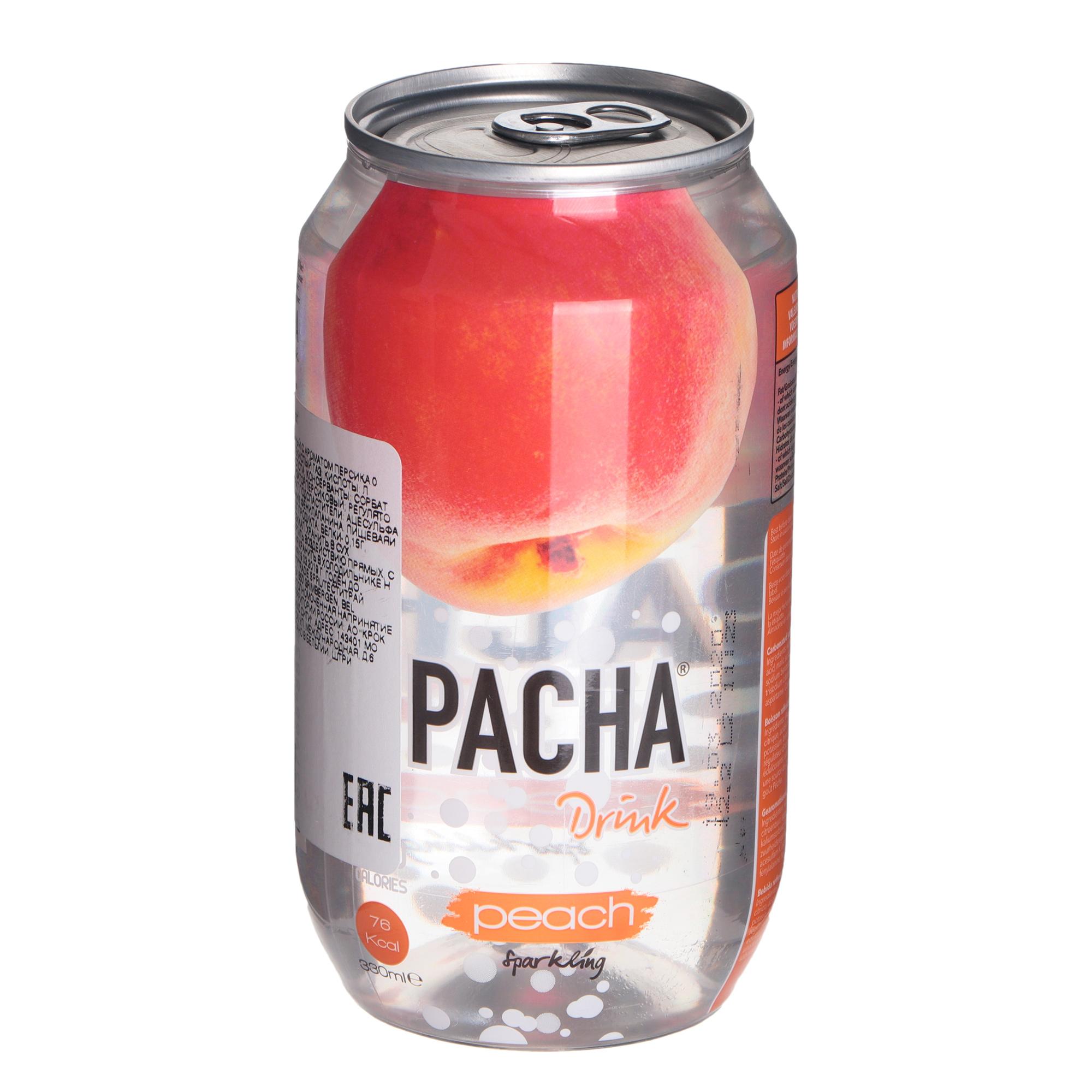 Газированный напиток Pacha Drink Персик 330 мл