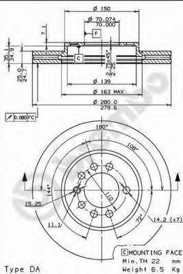 

Тормозной диск brembo 09762910