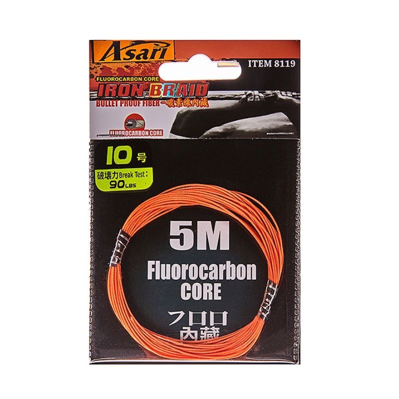 

Поводковый материал Asari Fluorocarbon Core Assist Line 90lbs 5м