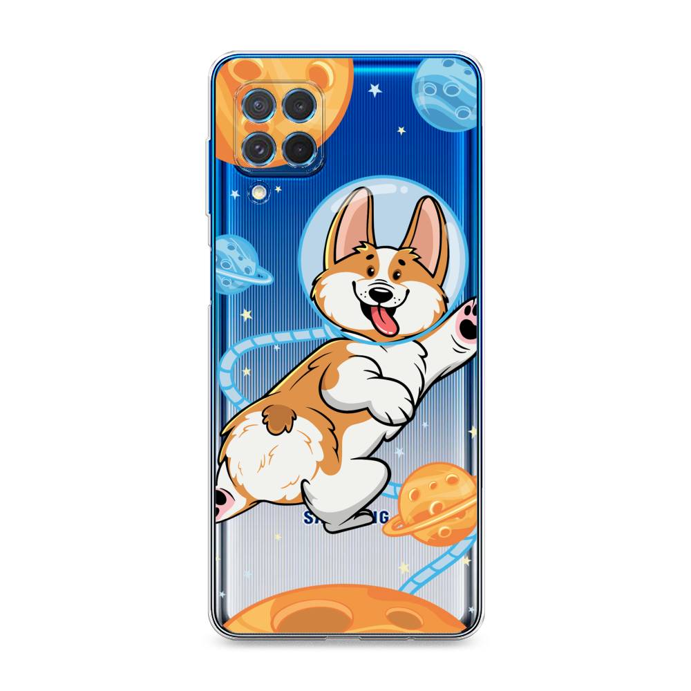 

Чехол на Samsung Galaxy M62 "Корги-космонавт", Голубой;бежевый;белый, 2102950-1