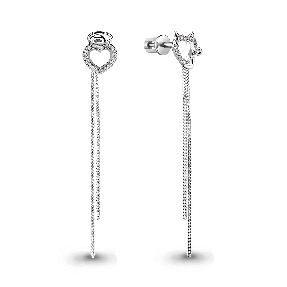 

Серьги из серебра с фианитом Aquamarine Aquamarine 46060А_925_р, 46060А_925_р