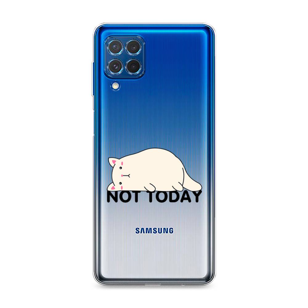 

Чехол на Samsung Galaxy M62 "Cat not today", Белый;розовый;черный, 2102950-1