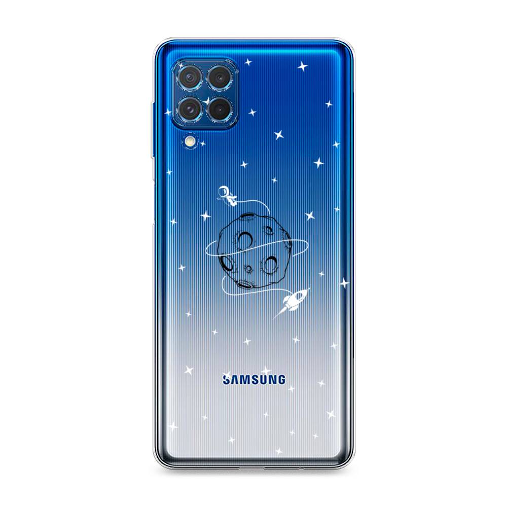

Чехол на Samsung Galaxy M62 "Полет вокруг луны", Белый;серый;черный, 2102950-2