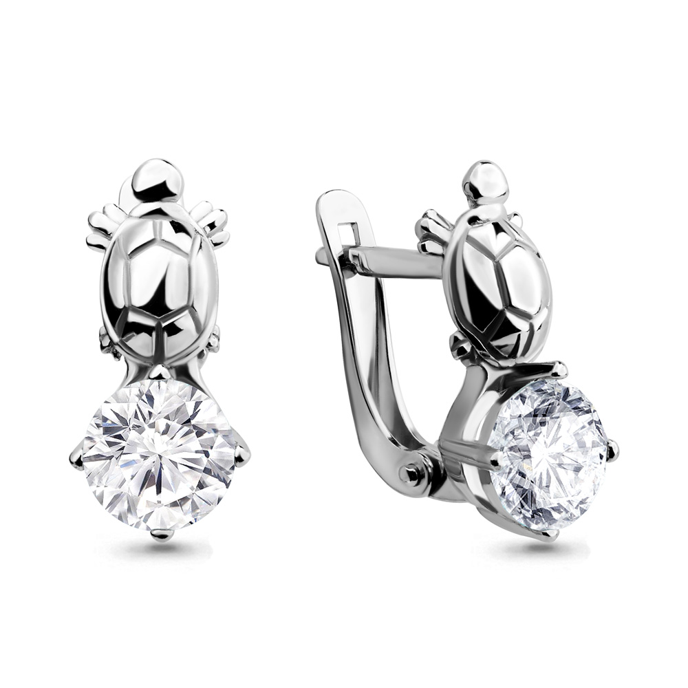 

Серьги из серебра с фианитом Aquamarine Aquamarine 46039_925_р, 46039_925_р