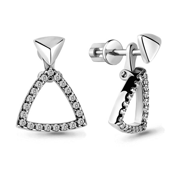

Серьги из серебра с фианитом Aquamarine Aquamarine 46018А_925_р, 46018А_925_р