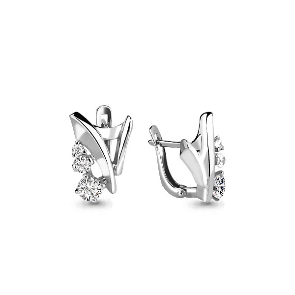 

Серьги из серебра с фианитом Aquamarine Aquamarine 45923А_925_р, 45923А_925_р