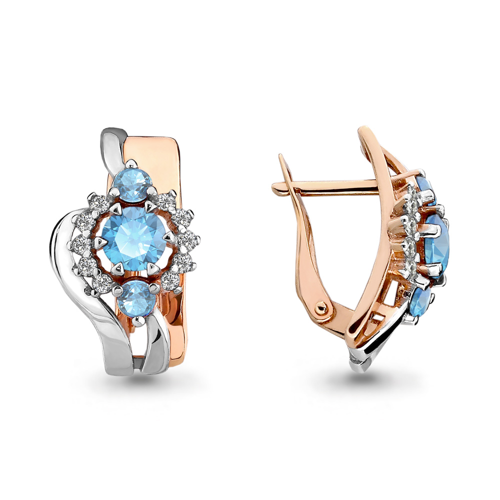 

Серьги из серебра с топазом Aquamarine Aquamarine 4588824А_925_з, 4588824А_925_з