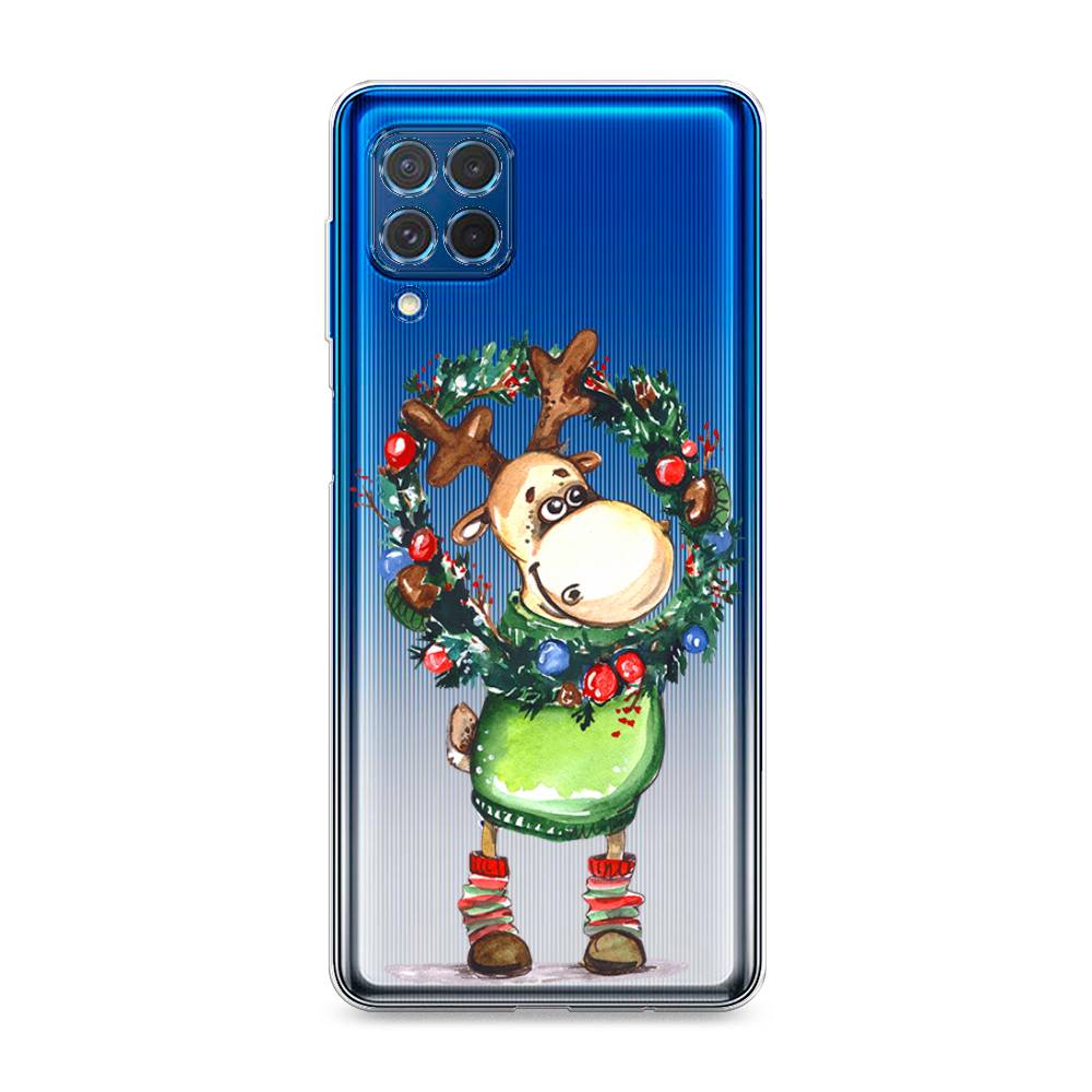 

Чехол на Samsung Galaxy M62 "Олень с новогодним венком", 2102950-4