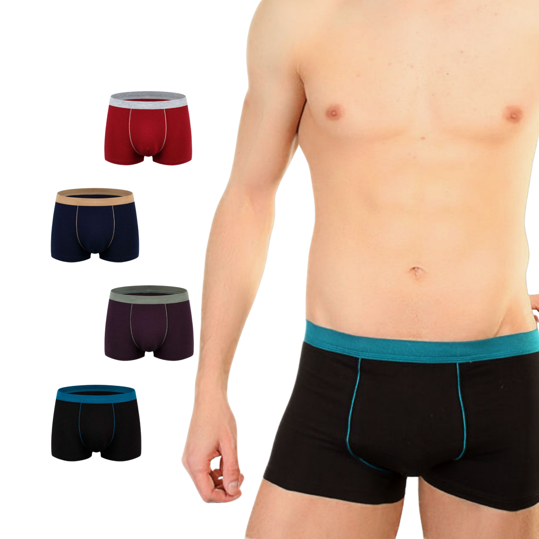 

Комплект трусов мужских ROMEO ROSSI 6011 разноцветных 5XL, 4 шт., Коричневый;красный;синий;черный, 6011