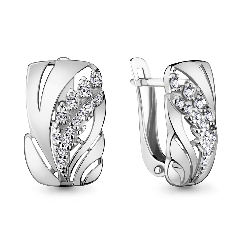 

Серьги из серебра с фианитом Aquamarine Aquamarine 45772А_925_р, 45772А_925_р