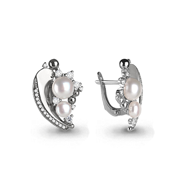 

Серьги из серебра с фианитом Aquamarine Aquamarine 45692А_925_р, 45692А_925_р