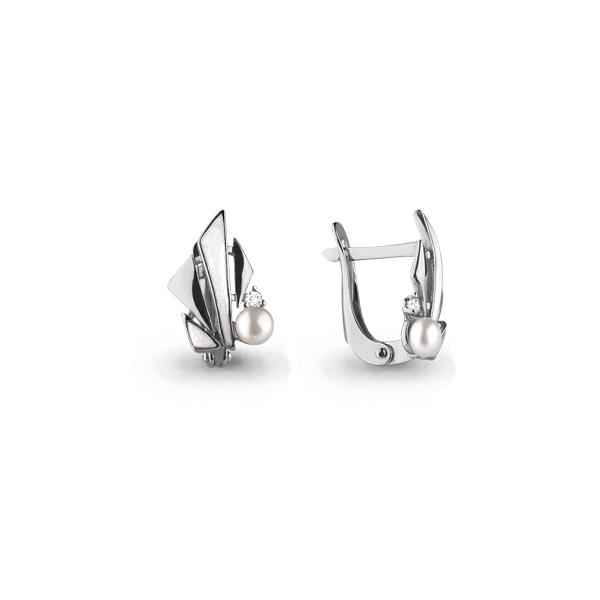 

Серьги из серебра с фианитом Aquamarine Aquamarine 45677А_925_р, 45677А_925_р