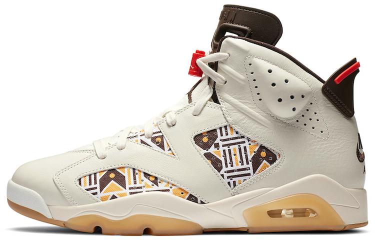 

Кроссовки унисекс Jordan Air Jordan 6 Quai 54 бежевые 41 EU, Бежевый, Air Jordan 6 Quai 54