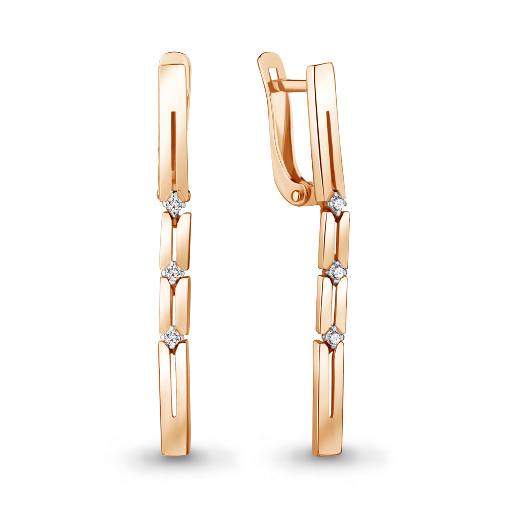 

Серьги из серебра с фианитом Aquamarine Aquamarine 45516А_925_з, 45516А_925_з