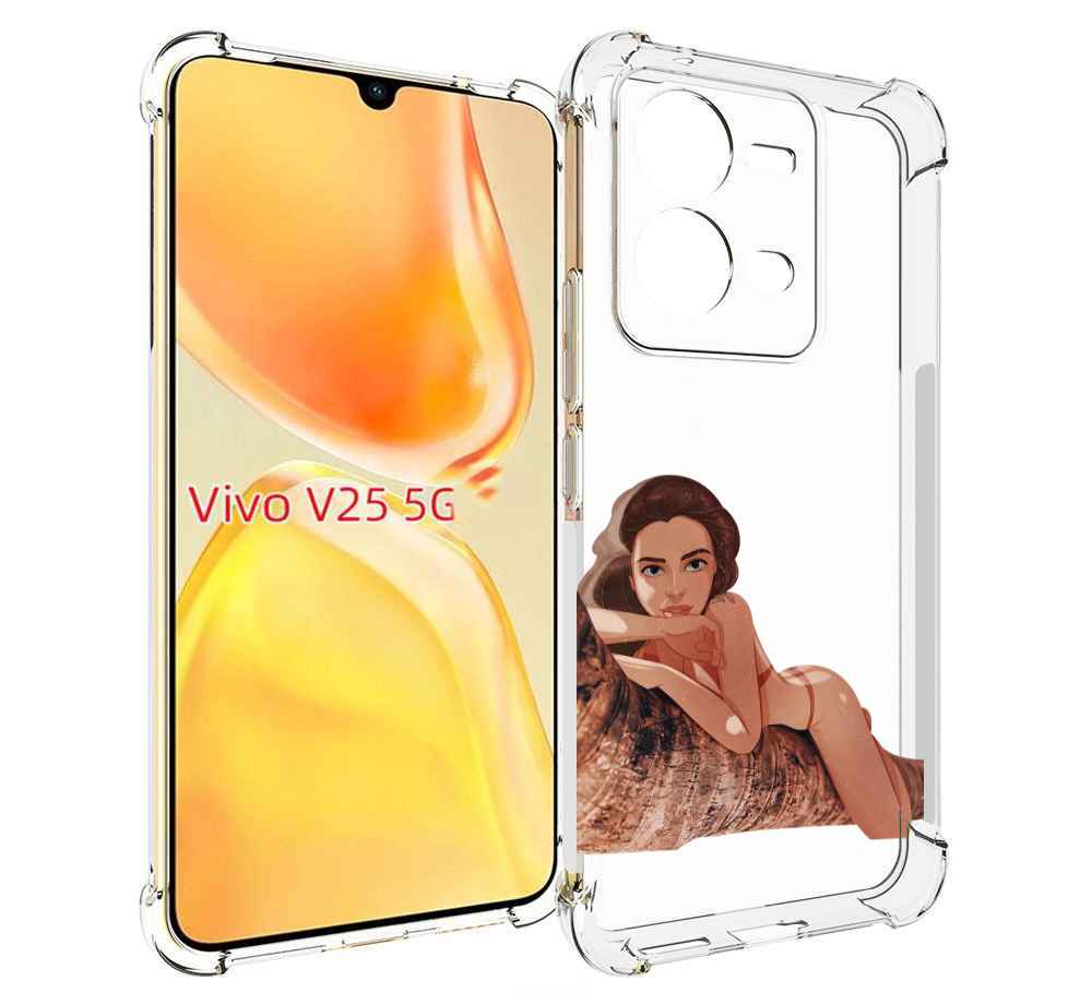 

Чехол MyPads амазонка-на-дереве для Vivo V25 5G / V25e, Прозрачный, Tocco
