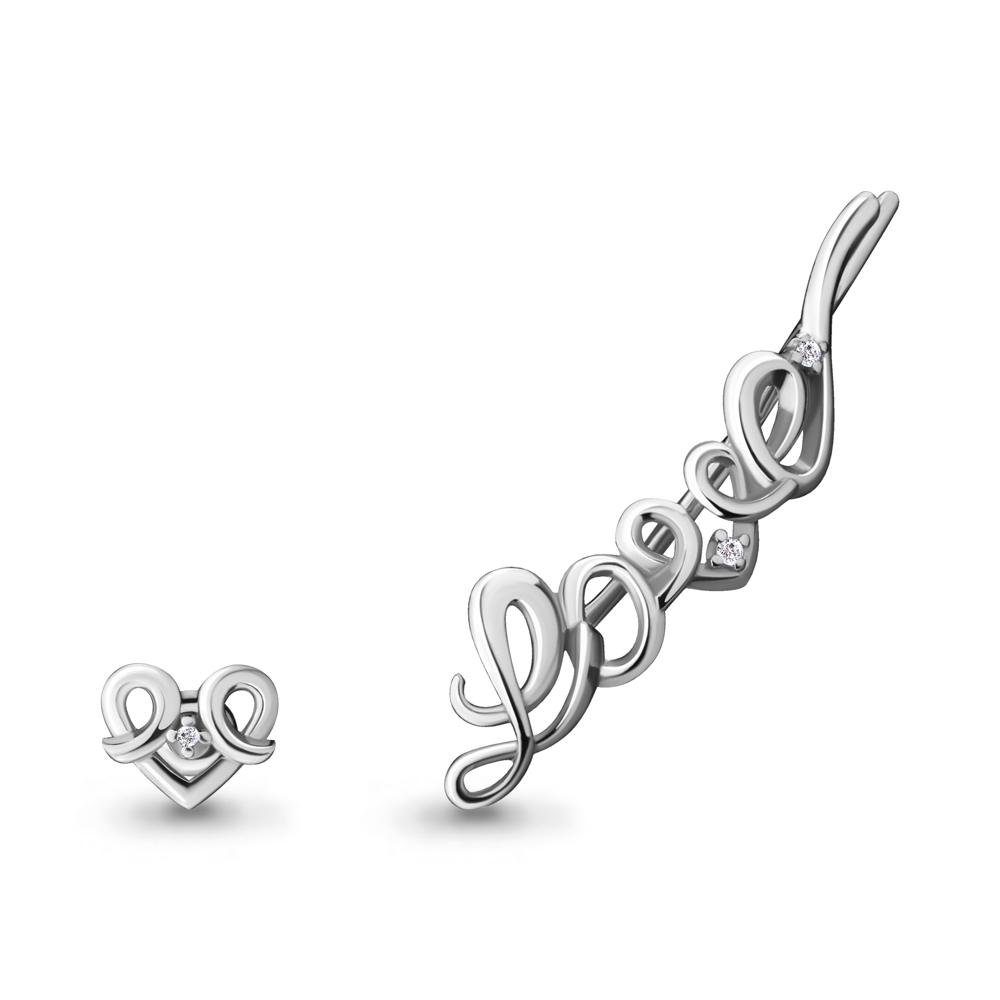 

Серьги из серебра с фианитом Aquamarine Aquamarine 45499А_925_р, 45499А_925_р