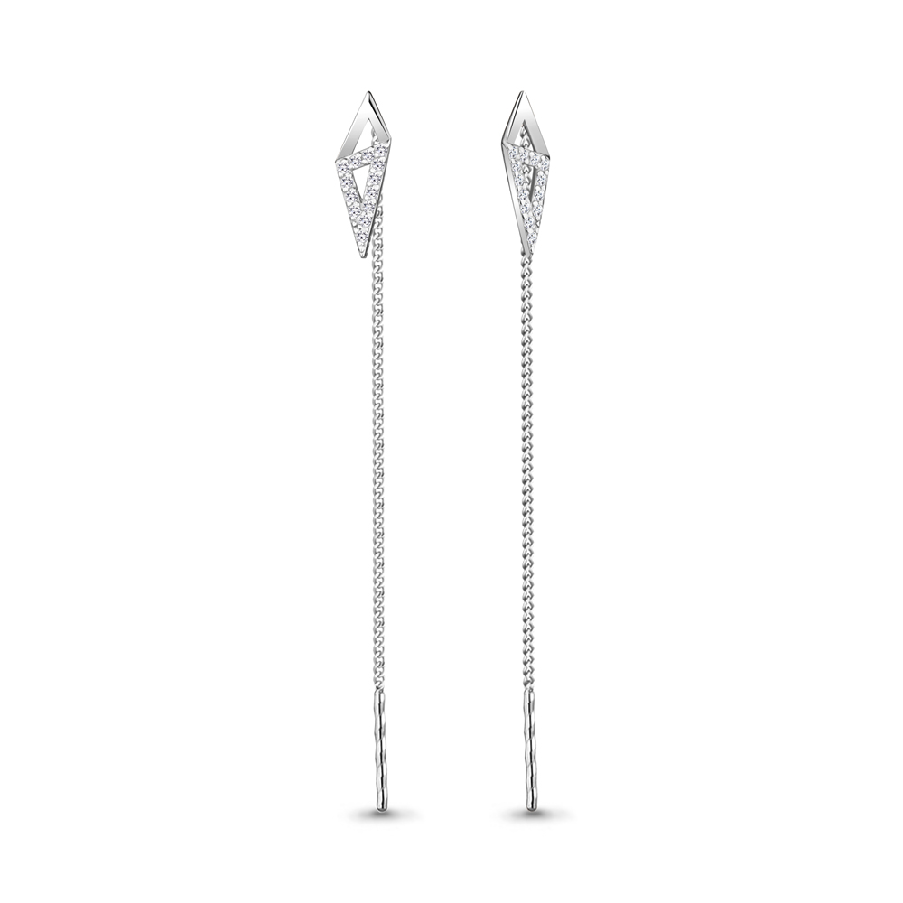 

Серьги из серебра с фианитом Aquamarine Aquamarine 45486А_925_р, 45486А_925_р