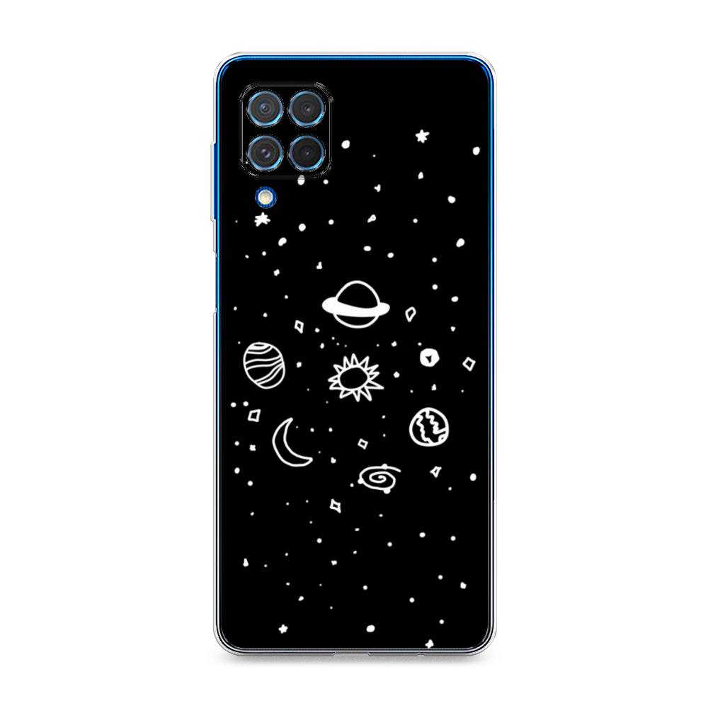 

Чехол на Samsung Galaxy M62 "Дудл солнечной системы", Бежевый;серый, 2102950-2
