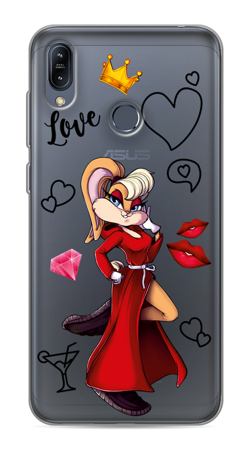 

Чехол на Asus Zenfone Max M2 ZB633KL "Rich Lola Bunny", Красный;бежевый;оранжевый, 43750-6