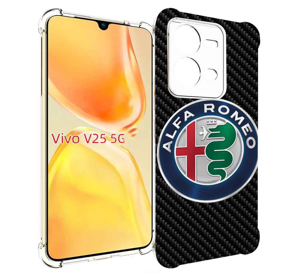 

Чехол MyPads альфа-ромео мужской для Vivo V25 5G / V25e, Прозрачный, Tocco