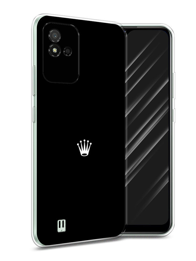 

Чехол Awog на Realme Narzo 50i "Белая корона на черном фоне", Разноцветный, 2510050-7