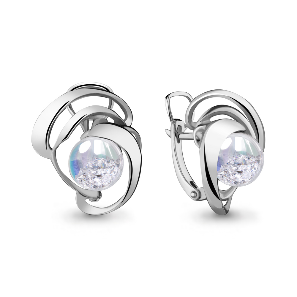 

Серьги из серебра с фианитом Aquamarine Aquamarine 45397П_925, 45397П_925