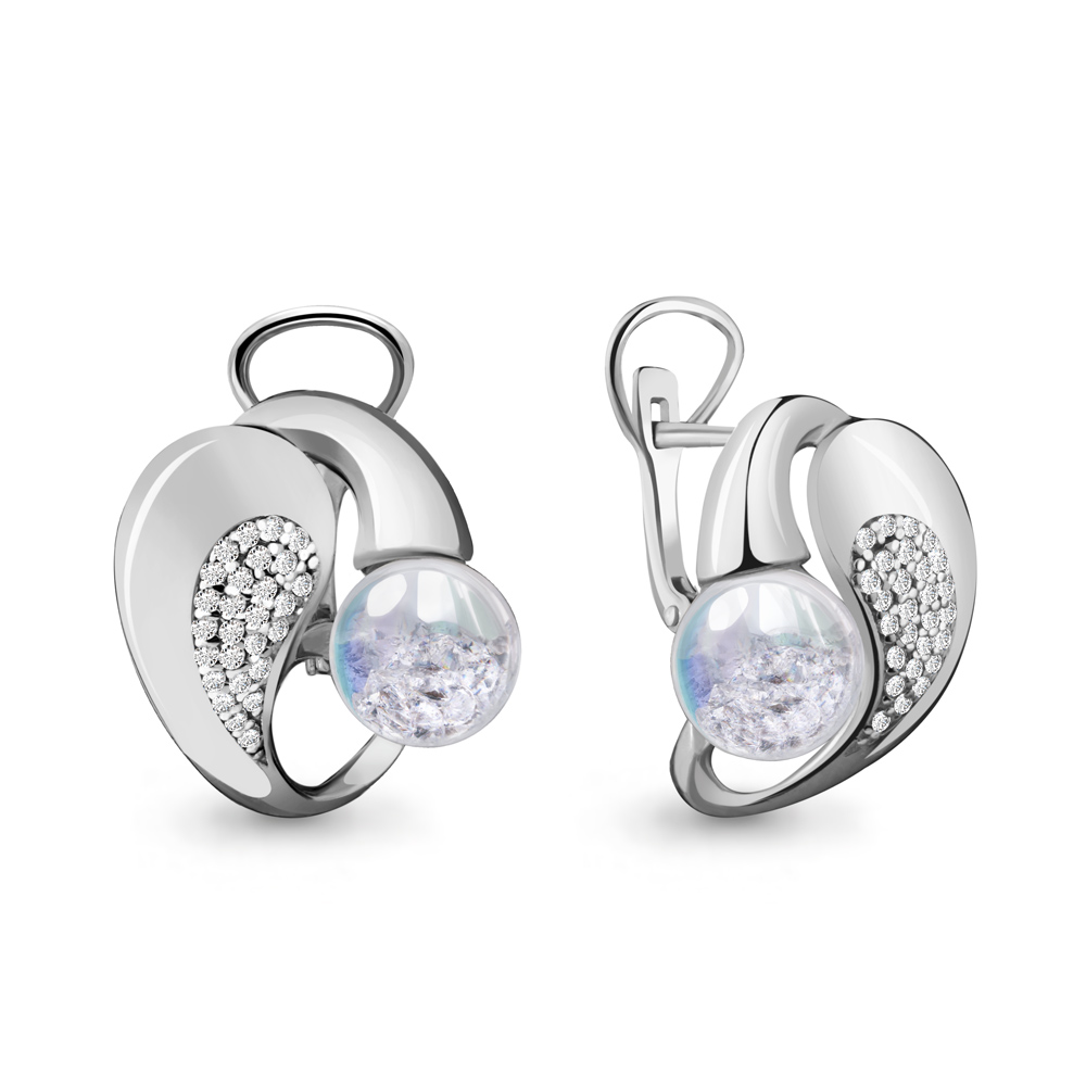 

Серьги из серебра с фианитом Aquamarine Aquamarine 45393Г_925_р, 45393Г_925_р