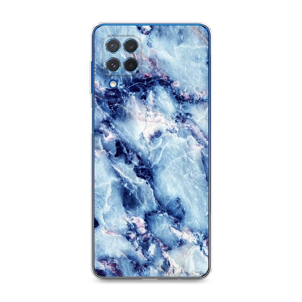 

Чехол на Samsung Galaxy M62 "Мрамор с синими прожилками", Синий, 2102950-3