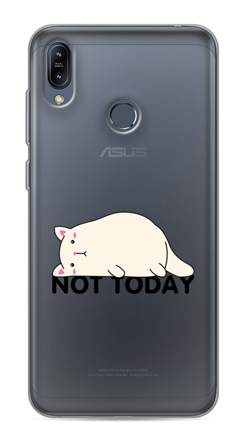 

Чехол на Asus Zenfone Max M2 ZB633KL "Cat not today", Белый;розовый;черный, 43750-1