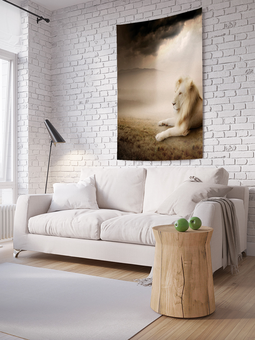 

Вертикальное фотопанно на стену JoyArty Призрачный лев 100x150 см, Призрачный лев