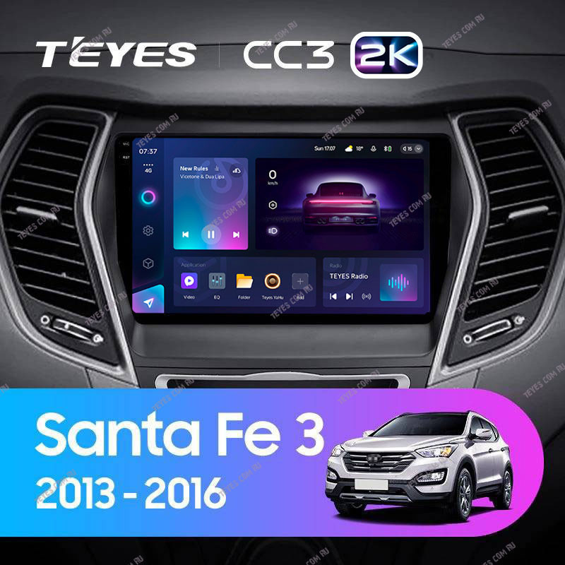 

Автомобильная магнитола Teyes CC3 2K 360 6/128 Hyundai Santa Fe 3 (2013-2016) Тип-B, CC3 2K 360