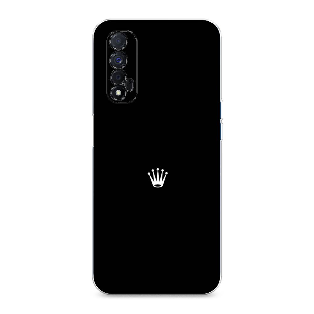 

Чехол Awog на Realme Narzo 30 4G "Белая корона на черном фоне", Разноцветный, 257650-7